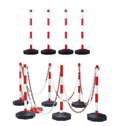 Stâlp de barieră pentru parcare rutieră roșu și alb, 85 cm