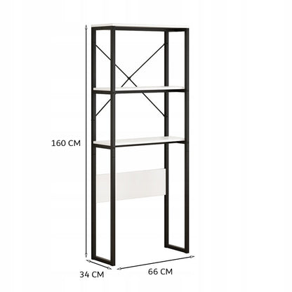 Raft de raft pentru baie deasupra mașinii de spălat - stil loft, 160 cm