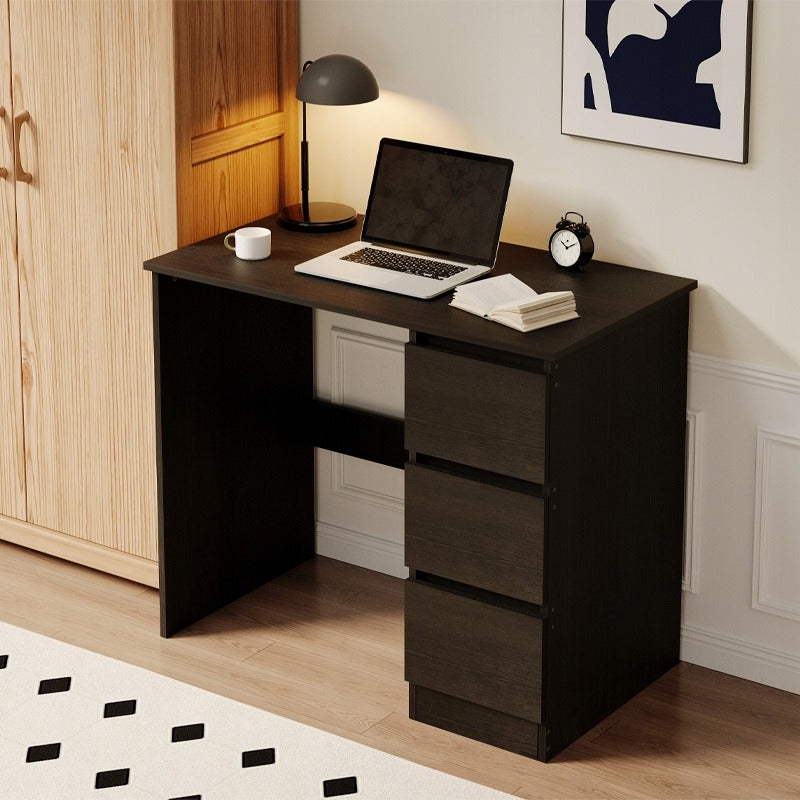 Birou de calculator modern, negru, tip loft, cu sertare pentru tineri