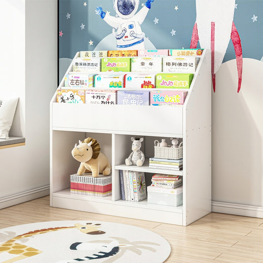 Raft pentru cărțI șI reviste pentru copii – dulăp pentru jucării – bibliotecă standing