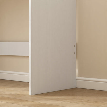 Birou pentru calculator alb modern cu 2 sertare stil loft masă toaletă 100 cm