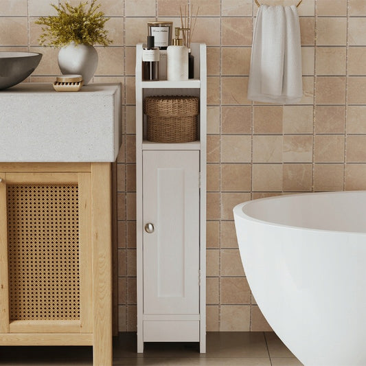 Dulap de baie – Alb – 80 cm – 4 Rafturi – Stil Loft/Modern