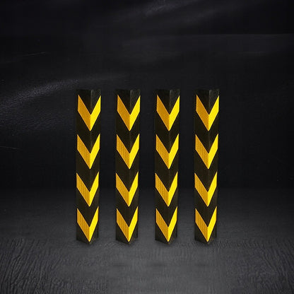 4 x Protecție pentru colțuri de parcare, reflector din cauciuc galben, 80 cm