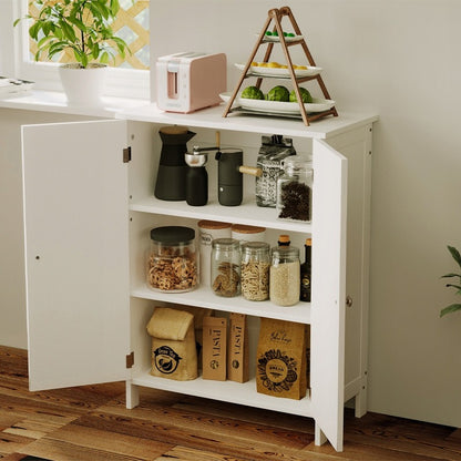 Dulap, bibliotecă, comodă, baie, hol, mansardă, 2 uși, alb, înălțime 80 cm