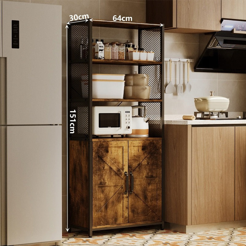 Bufet rustic industrial tip loft, dulap independent, raft, comodă cu sertare, 151 cm