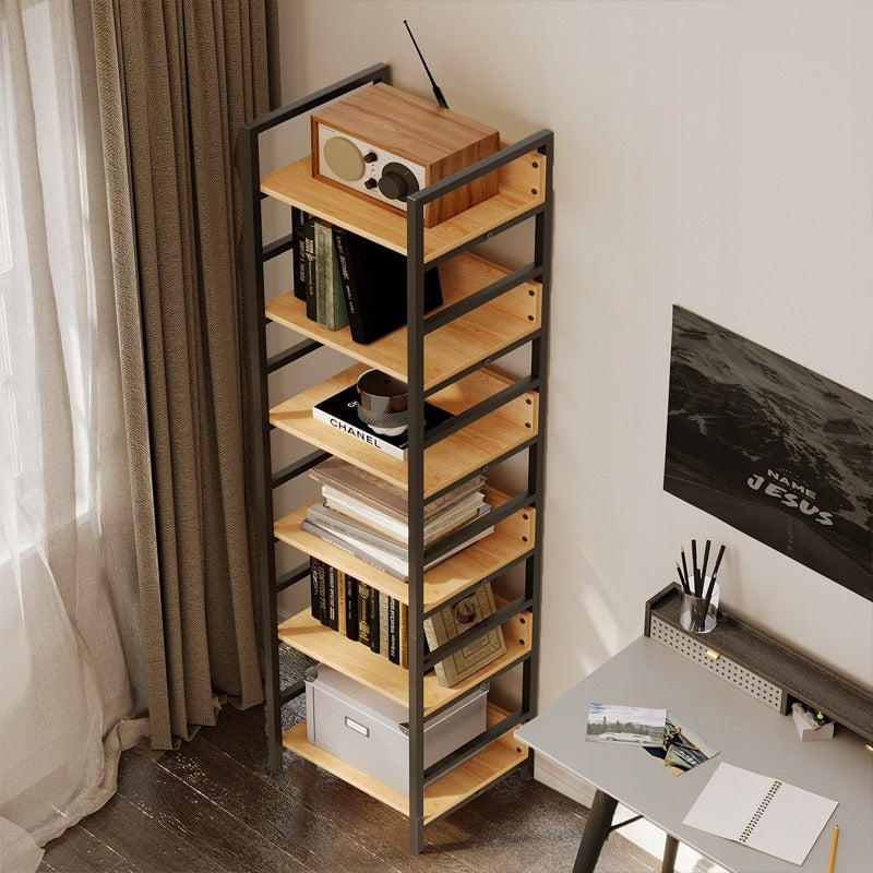 Bibliotecă înaltă cu dosare, dulap tip mansardă, metal, industrial, 175 cm