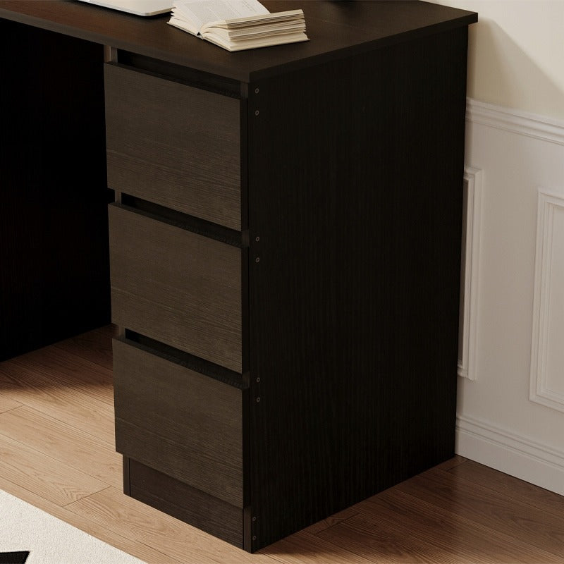 Birou de calculator modern, negru, tip loft, cu sertare pentru tineri