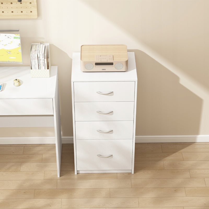 Raft modern cu 4 sertare stil loft comodă albă dulap mare de birou 85 cm