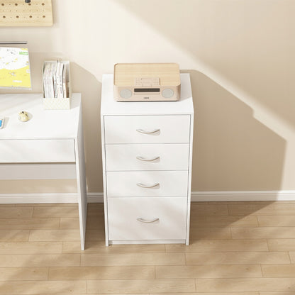 Raft modern cu 4 sertare stil loft comodă albă dulap mare de birou 85 cm