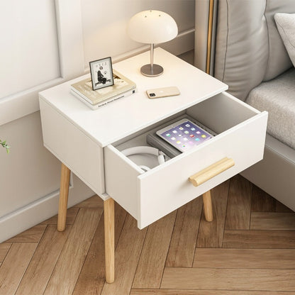 Noptieră albă cu sertar Scandinav loft dormitor glamour