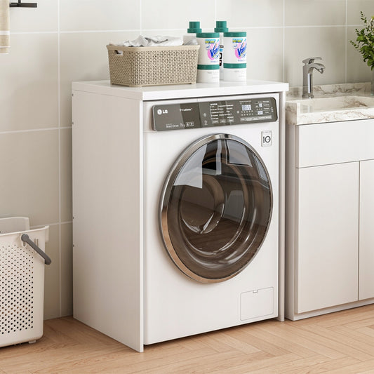 Dulap de baie deasupra mașinii de spălat  – corp alb pentru electrocasnice, 64 cm