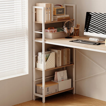 Birou pentru tineri cu bibliotecă pentru computer, maro deschis, stil loft modern, 120 cm