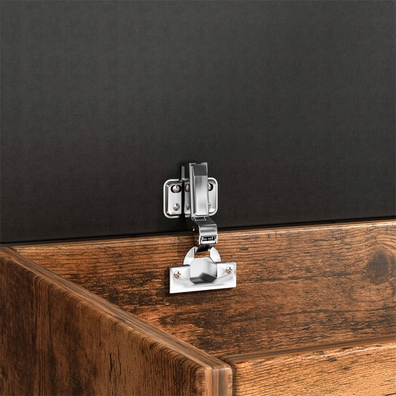 Dulap de pantofi spațios cu scaune de depozitare 2 rafturi din lemn retro loft