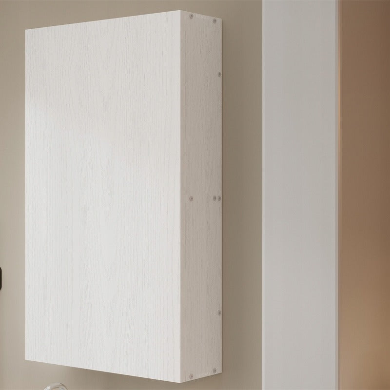 Dulap de baie alb suspendat pe perete cu rafturi, coloană, montat pe perete, stil loft, modern, 80 cm