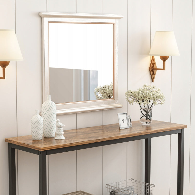 Raft cu etajeră – stil loft industrial, maro rustic, dulap 100 cm