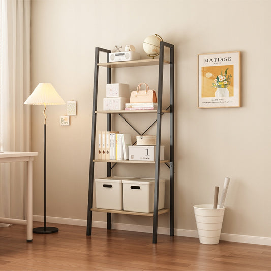 Bibliotecă deschisă în stil rustic-loft, maro închis - 60x147x31 cm