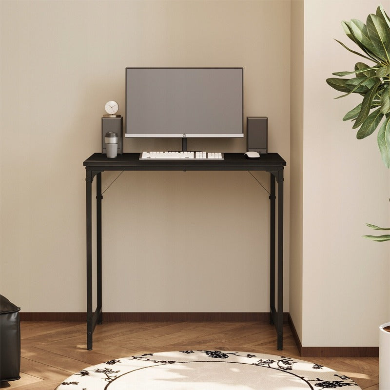 Birou de calculator industrial negru cu masă pentru un birou modern tip loft, 80cm