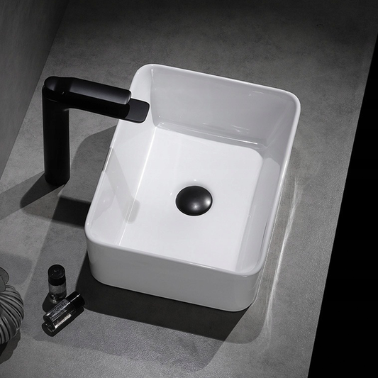 Lavoar ceramic Rebiko - 490x380x140 mm, alb, design modern și minimalist