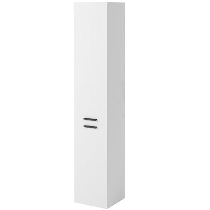 Dulap de baie, înalt, alb, modern, 174 cm, cu 2 uși