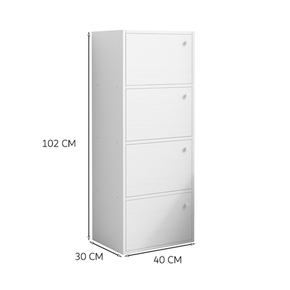 Comodă albă în stil scandinav - 102x40x30 cm, design minimalist din lemn